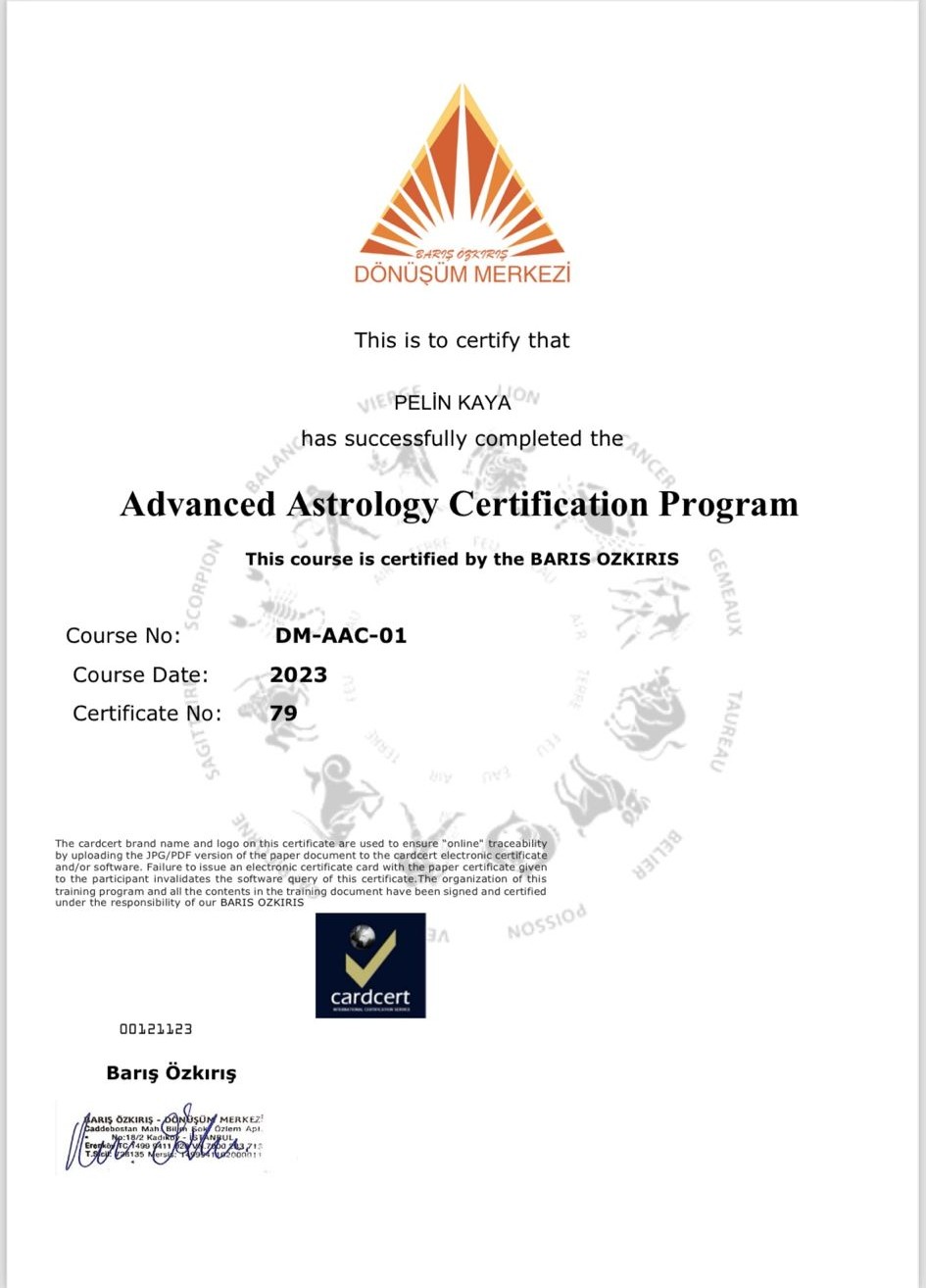 Pelin Kaya – Karmic Astrology Zertifikat 2024
